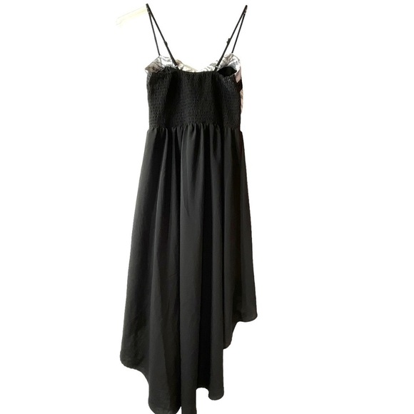 Mimi Chica Dress High Low Black White Zebra‎ Lace Midi Western Size S - Picture 2 of 10